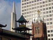 Towers and steeples of various heights