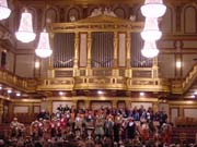 Inside the concert hall of the Musikverein