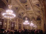 Inside the opera house in Vienna