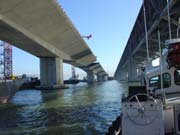View from the boat, between the new bridge and old bridge