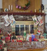 Decorated fireplace