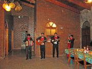 Mariachi band playing at the volunteer house