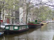 Due to the housing shortage, many people in Amsterdam live on boats
