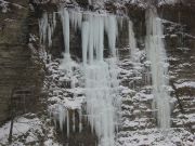 Ice on the wall of Fall Creek Gorge