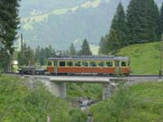 Mountain railway between Lauterbrunnen and Mürren