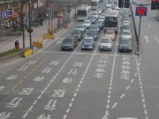 Chinese characters on the roadway