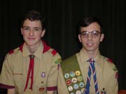 Daniel and Michael at Michael's Eagle Scout Court of Honor