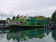 Dragon ship on Lake Thun