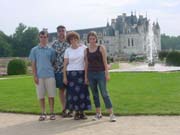 My family at Château de Chenonceau