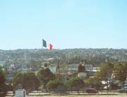 Mexican flag near the border