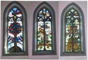Stained-glass windows in the church